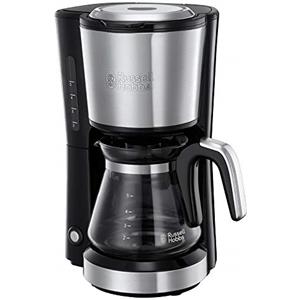 Russell Hobbs Macchina Caffè Americano Mini - Con Filtro per Estrazione e Aroma Ottimali - Design compatto: Max 5 tazze; Caraffa in Vetro da 0.6 L; Filtro Permanente; Piastra riscaldante, 24210-56