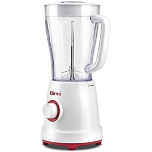 Girmi FR46 Frullatore Elettrico, 1.5 Litri, 2 velocità con Pulse, 4 lame Inox, Tappo dosatore, Dispositivo di sicurezza, Bianco/Rosso