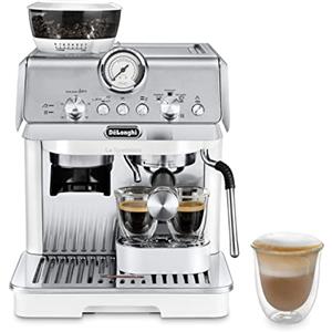 De'Longhi LA SPECIALISTA ARTE EC9155.W Macchina da caffè Manuale, 3 Ricette Preimpostate, Controllo Attivo della Temperatura, 8 Livelli di Macinazione, Lancia MyLatte Art, incluso KIT BARISTA, Bianco