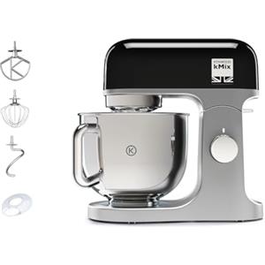 Kenwood KMX750BK KMIX Impastatrice Planetaria con Ciotola con Manico in Acciaio da 5L, 3 Ganci di Miscelazione, Personalizzabile con Oltre 20 Accessori Acquistabili Separatamente, Nero