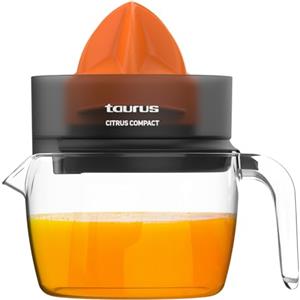 Taurus Citrus Compact - Spremiagrumi ad arancia elettrico, doppio senso di rotazione, cono extra grande, smontabile, adatto per lavastoviglie, stoccaggio compatto, BPA Free, 800 ml