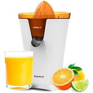 Taurus Spremiagrumi Extra Alto Citrus Up | 40W | Versamento Continuo | 2 Coni per Spremitura | Serbatoio da 200ml | Bicchieri fino a 14cm | Uscita Bloccabile | Rotazione Bidirezionale