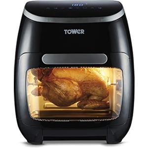 Tower T17039 Forno ad Aria/Friggitrice ad Aria Digitale Xpress 5-in-1, Air Fryer con Circolazione Rapida dell'Aria, Friggitrice Aria/Fornetto con Timer 60 Minuti, 11L, 2000W, Nero