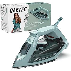 Imetec Perfect Comfort - Ferro da stiro a vapore - Leggero - Maneggevole - Protezione anticalcare - Colpo vapore 140 g - Piastra acciaio inox - 2200 W - Impugnatura ergonomica - Risparmio energetico