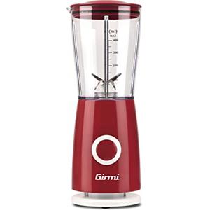 Girmi FR03 Frullatore Elettrico, 170W, 4 Lame In Acciaio INOX, 400 ml, Rosso