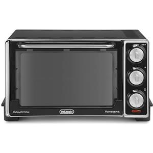 De'Longhi EO20792 Forno Elettrico, 20 Litri, 7 funzioni cottura, Timer, spiedo girarrosto, porta doppio vetro, spegnimento automatico, 1300 watt, Nero