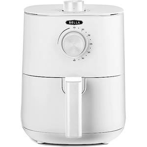 BELLA Friggitrice ad Aria Manuale da 3 L, Multifunzione 5-in-1 con Vassoio e Cestello Antiaderenti Rimovibili e Lavabili in Lavastoviglie, 1400 Watt, Bianco Opaco