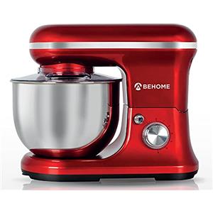 BEHOME Impastatrice Planetaria Professionale 1200W 5L | 6 Velocità regolabili, Funzione Pulse | Frusta per impastare, grancio impastatore, frusta per mescolare