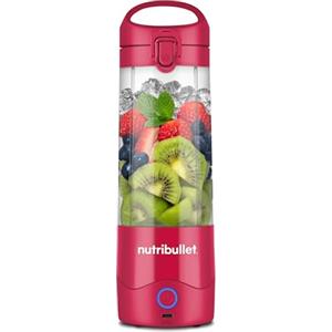 Nutribullet Leggero Frullatore Portatile, 475ml BPA Free Tritan, Mini Frullatore, Lama a 4 Punte Acciaio Inox, Frullatore Multifunzione, Caricatore USB-C, Oltre 15 Cicli Frullatura, NBP003MA, Magenta