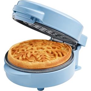 Bestron Waffle Maker, Piastra per waffel mini con motivo a fiocco di neve, piccola macchina per waffel con rivestimento antiaderente, per compleanni di bambini, Pasqua o Natale, Colore: Verde