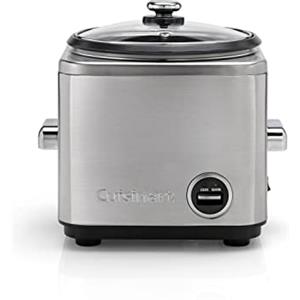 Cuisinart Cuociriso Multifunzone | Cuoce a vapore e mantiene al caldo | Cavo retrattile | Recipiente Antiaderente e Cestino in Acciaio Inox senza BPA | Fino a 800g di riso, 12 Porzioni