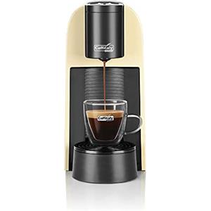 Caffitaly System, Macchina Caffè Volta S35 per Capsule Originali Caffitaly, Compatta, Veloce e Silenziosa, Sistema Multibevanda, Dosaggio Automatico, Accensione Rapida, Autospegnimento, 42kWa, Gialla