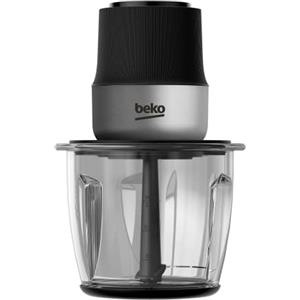 Beko - CHG81442BX - Tritatutto Elettrico Sirius Line, 400 Watt, Ciotola in Vetro da 1000 ml, 2 Velocità, Base Antiscivolo - Nero/Inox, 18 x 16 x h22,5 cm