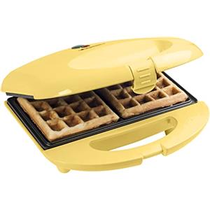 Bestron Waffle Maker, piastra per waffle a forma di belga, macchina per waffle con antiaderente & indicatoro luminso, collezione Sweet Dreams, 700 watt, colore: Giallo