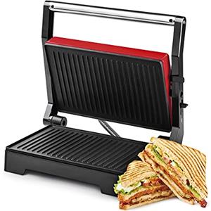 Ufesa PR1000 Fuji, Panini Maker-Griglia elettrica e Sandwich-Bistecchiera, 1000W, Piastra Antiaderente con apertura fino a 180º piatta, Maniglia Antiscottatura, Piastre Antiaderenti, BPA Free