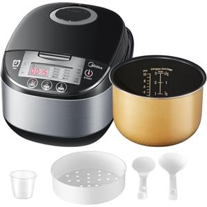 Midea Cuociriso, multicooker con 11 programmi, Rice Cooker da 1,8 l a 10 persone, fornello lento con vapore, pentola interna di alta qualità, funzione di mantenimento del calore, timer, tecnologia a 6