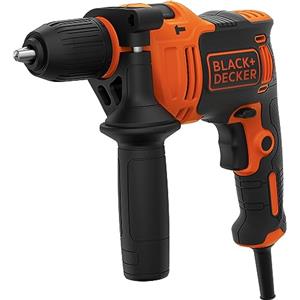 BLACK+DECKER BEH710-QS - Trapano avvitatore a percussione a velocità variabile, 710 W, mandrino autoserrante da 13 mm