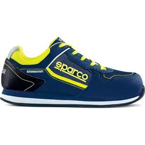 Sparco Gymkhana Scarpe da Lavoro Antinfortunistiche S1P SRC Blu-Giallo Fluo