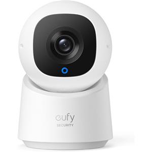 eufy Security telecamera wifi interno C220 (Cablata), 2K, 360° videocamera sorveglianza interno wifi, rilevamento IA, Visione Notturna, Alexa, per baby monitor/animali domestici/sorveglianza domestica