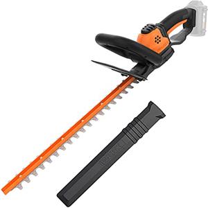 Worx WG261E.9 - Cesoie per siepe, 20 V, lunghezza lama 44 cm, 19 mm, batteria e caricatore non inclusi, colore: Nero/Arancione