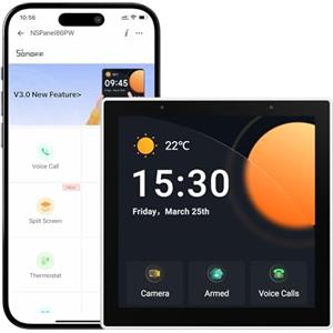 SONOFF Zigbee Hub, NSPanel Pro Pannello di Controllo Smart Home, Hub Zigbee 3.0 Integrato, Termostato Wireless, Controllo App, Scena Intelligente, Chiamata Interfono (Bianco)