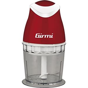 Girmi TR01 Tritatutto, 350 W, Lame Inox, Dispositivo di sicurezza, Funzionamento PULSE, 500 ml, Rosso