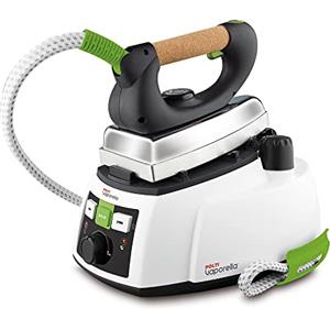 Polti Vaporella 535 Eco Pro, Ferro da Stiro a Vapore con Caldaia ad Alta Pressione da 4 Bar, Potenza 1750 W, Tappo di Sicurezza, Funzione Eco, Colore Bianco e Verde