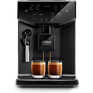 Ufesa Supreme Barista, Macchina da Caffè in Chicchi o Macinato, Superautomatica, Macinacaffe Incorporato, Schermo Tattile Touchscreen, Potenza 1550 W, Deposito Chicchi 300 g