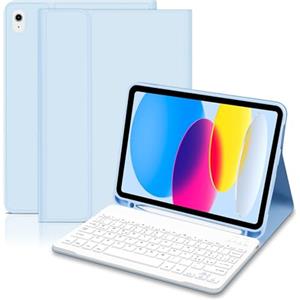 Hofsos Cover IPad A16 11/10 Generazione con Tastiera (11/10.9 Pollici, 2025/2022) - Italiano QWERTY Magnetico Rimovibile Bluetooth Tastiera, Custodia con Supporto Pencil per Ipad 11/10 Gen, Blau