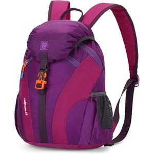 BAGZY Zaino Leggero Piccolo 13L, Impermeabile Zaino da Hiking Zaino Sportivo Zaino Montagna per Trekking Viaggi Brevi Escursioni Ciclismo Campeggio Città Sportivo Uomo e Donna Bambini，Viola