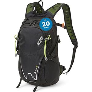 Terra Peak Zaino trekking 20L Active 20, Zaino donna e uomo adulti nero piccolo, Zaino da viaggio ergonomico, Zaino bagaglio a mano all'aperto impermeabile, Zaino montagna con ventilazione posteriore