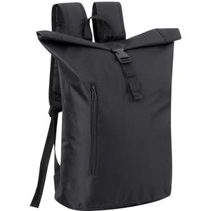 Baroni Home Zaino Rolltop in Tela, Spazioso e Resistente, Porta PC 17 pollici, Zaino espandibile, Capienza 20L, Casual per Viaggi e Uso Quotidiano, Leggero e Confortevole, 55/40x30x14 cm, Grigio