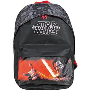 PERLETTI Zaino Bambino Star Wars Nero per Asilo - Zainetto con Kylo Ren su Tasca Frontale per Bimbo Età Prescolare - Cartella Scolastica per Viaggi Gite Uscite Scuola - 40x30x18 cm - Perletti