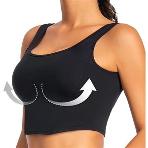 GymCope Reggiseno Sportivo Donna Senza Ferretto, Bralette Top Fitness Reggiseni Elastico con Imbottiture Rimovibili, Brassiere Sports Bra Comodo per Palestra, Yoga, Gym, Running, Workout