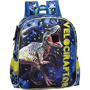 Julian Ross Dinosauro Velociraptor Zainetto Asilo Bambini, Zaino Tempo Libero Bambino 2-6 anni, Scuola Materna, 29x25x11cm, Viaggio, Regalo, Animali, Tasca per Borraccia, Leggero