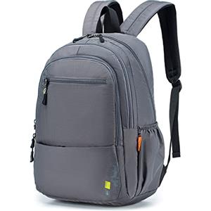 BAGZY Zaino da Viaggio Ryanair 40x20x25 Zaino Leggero Porta PC 15,6 Pollici. Bagaglio a Mano Nylon Impermeabile Zaino Uomo per Aereo, Lavoro, Università [Grigio]