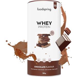 foodspring Whey Proteine in Polvere Vaniglia - Con 23 g di proteine per la crescita muscolare, perfetta solubilità, ricavate da latte di pascolo, ricche di BCAA & EAA - nuova ricetta (750 g)