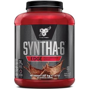 BSN Nutrition Syntha 6 Edge, Proteine in Polvere Whey Isolate con BCAA, Basso Contenuto di Carboidrati e Zuccheri, Integratore Crescita Muscolare, Gusto Milkshake al Cioccolato, 48 Porzioni, 1.87 kg