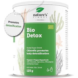 Nature's Finest by Nutrisslim Bio Detox 125 g - Detox Intensivo con Clorella e Spirulina Organica - Ricco di Fibre, Proteine, Ferro, Vitamina C e Clorofilla