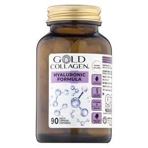 GOLD COLLAGEN Hyaluronic Formula - Integratori per Capelli Pelle Unghie e Articolazioni, 90 Compresse - Integratore Capelli Donna Collagene Marino con Acido Ialuronico, Vitamina C e D, Zinco