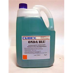 cubex professional Detergente detersivo igienizzante con SALI QUATERNALI di ammonio per Pavimenti Onda Blu 1X5L