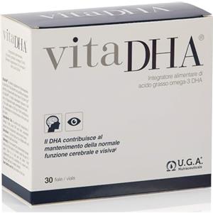 Omegor VitaDHA Liquid Omega 3 DHA in Forma Trigliceride (30 Fiale) ‒ 1450 mg di DHA per Fiala ‒ Integratore Omega 3 per la Salute di Retina e Cervello ‒ Adatto in Gravidanza e Allattamento ‒ Gusto di Limone