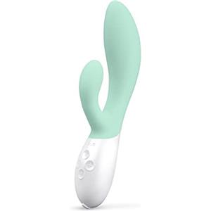 LELO INA 3 Vibratore Donna Rabbit con 10 Modalità di Vibrazione, Sex toy con Stimolatore Clitorideo Femminile, Vibratori Donna, Sex Toys Impermeabili, Vibratori Clitoride Donna, Coral Red