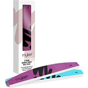 Mylee Lima per unghie a Doppia Grana 200/280 - Confezione da 2 - Lime Buffer, Manicure Professionale a Casa, Prepara, Leviga, Lucida, Modella e Perfeziona le Unghie