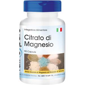 Fair & Pure® - Citrato di magnesio - Polvere in capsule - 300mg di magnesio puro per dose giornaliera - Vegano - 90 Capsule