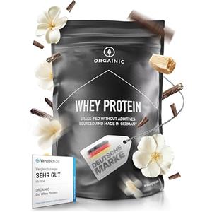 ORGAINIC Organic Organic Natural Whey Protein - certificato biologico senza additivi - proteine in polvere dalla Germania - alimentazione con erba - 1000g