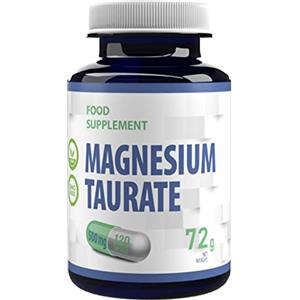 Hepatica Magnesio Taurato 2000mg per dose 120 capsule vegane, Certificato di analisi di AGROLAB Germania, ad alta resistenza, senza riempitivi o altri additivi, senza glutine, senza OGM