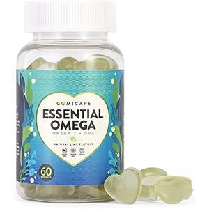 Gomicare - Caramelle Gommose Omega 3 - Senza Zucchero - Vitamine D, Vitamina E, Dha Dalle Alghe e Colina - 60 Gommose - Vegan - Senza Glutine e Lattosio