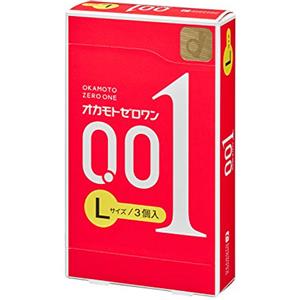 オカモトコンドームズ Okamaoto Condoms Zero One L size 0.01mm 3Pieces