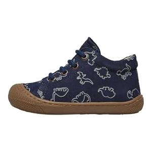 Naturino Scarpe Primi Passi in Suede con Stampa Dinosauri, Navy 25